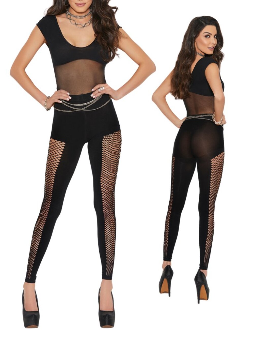 Sheer Footless Bodystocking